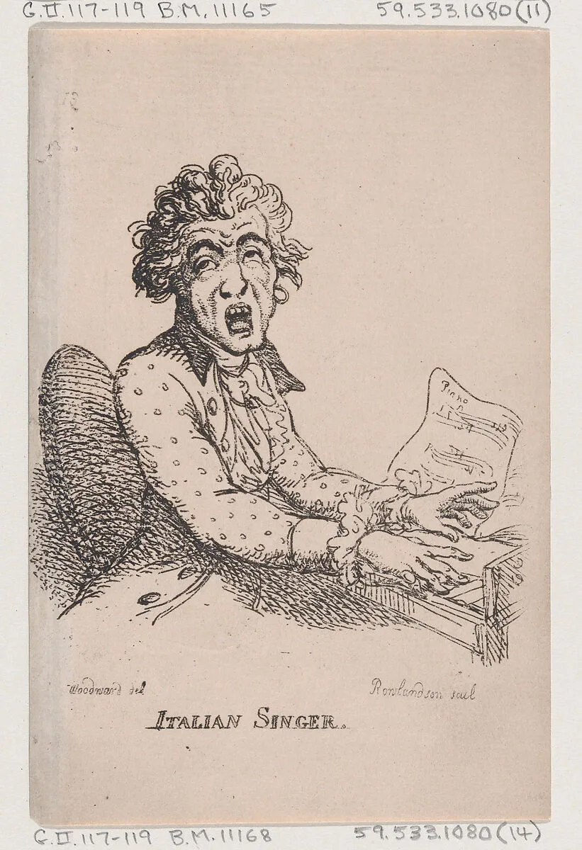 Italian Singer — Thomas Rowlandson|George Murgatroyd Woodward