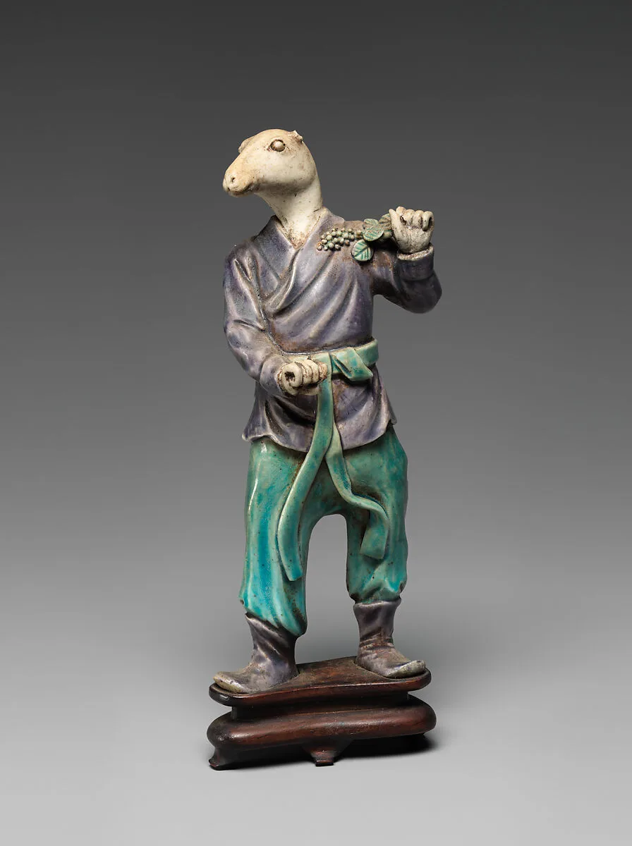 清康熙 素三彩生肖鼠俑|Zodiac Figure: Rat — Unknown