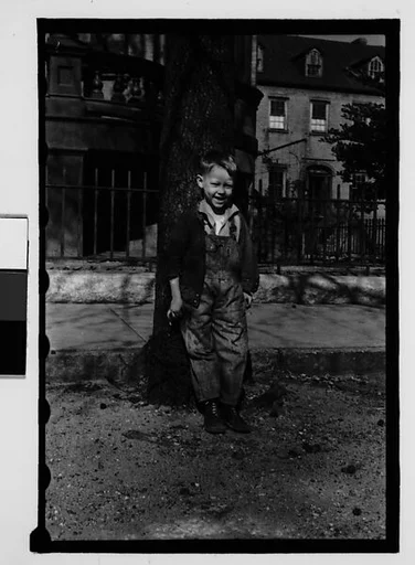 [Boy in Front of Tree, Savannah, Georgia]