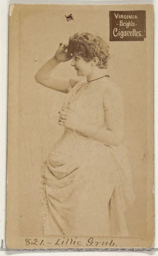 Card 821, Lillie Grub, from the Actors and Actresses series (N45, Type 2) for Virginia Brights Cigarettes