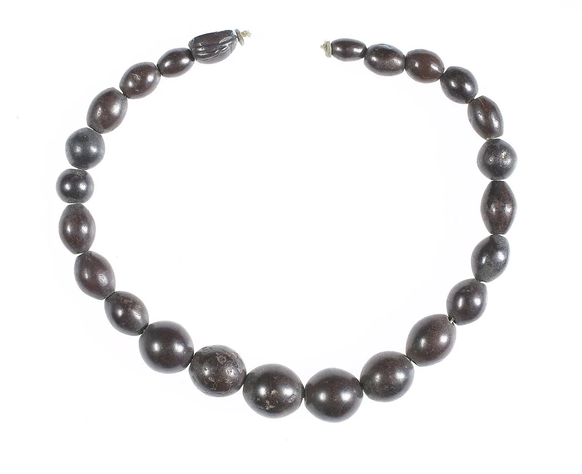 Necklace with beads and a scarab — Unknown