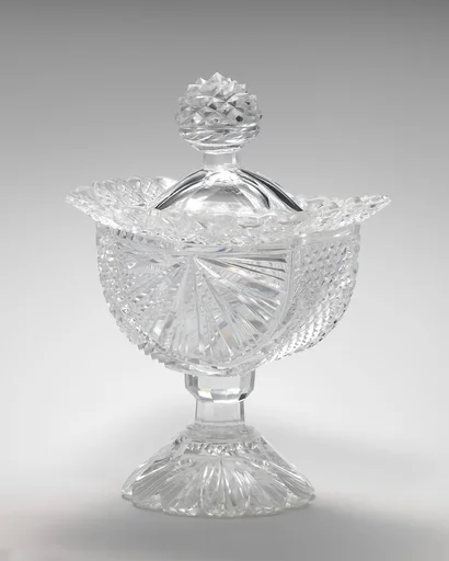 Bowl with cover (one of a pair)