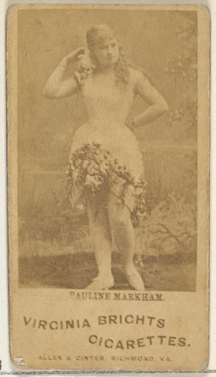 Pauline Markham, from the Actors and Actresses series (N45, Type 1) for Virginia Brights Cigarettes — Allen & Ginter