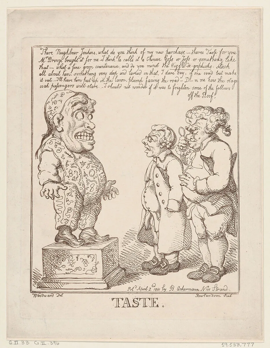 Taste — Thomas Rowlandson|Rudolph Ackermann, London|George Murgatroyd Woodward