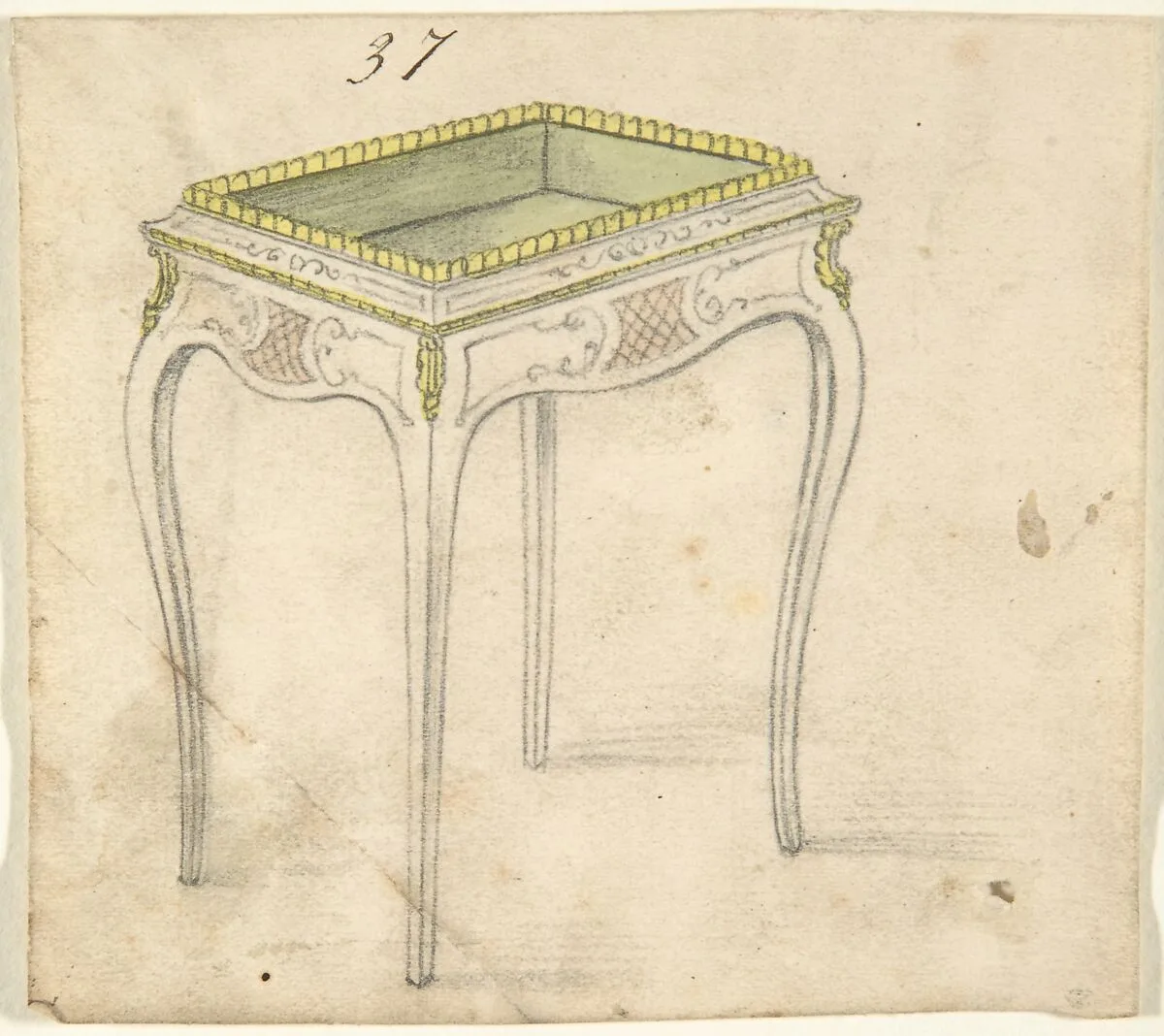 Design for a Small Hollow-topped Table — Anonymous, British, 19th century