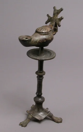 Standing Lamp with a Cross on a Pricket Stand