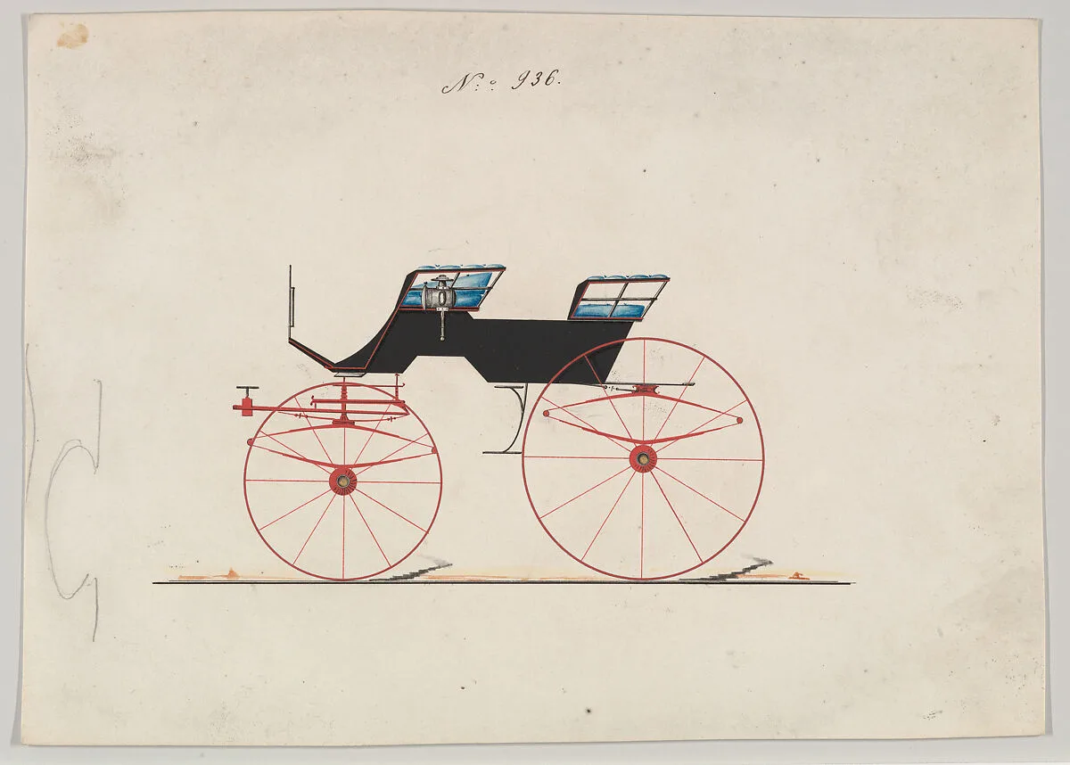 Design for 4 seat Phaeton, no top, no. 936 — Brewster & Co.