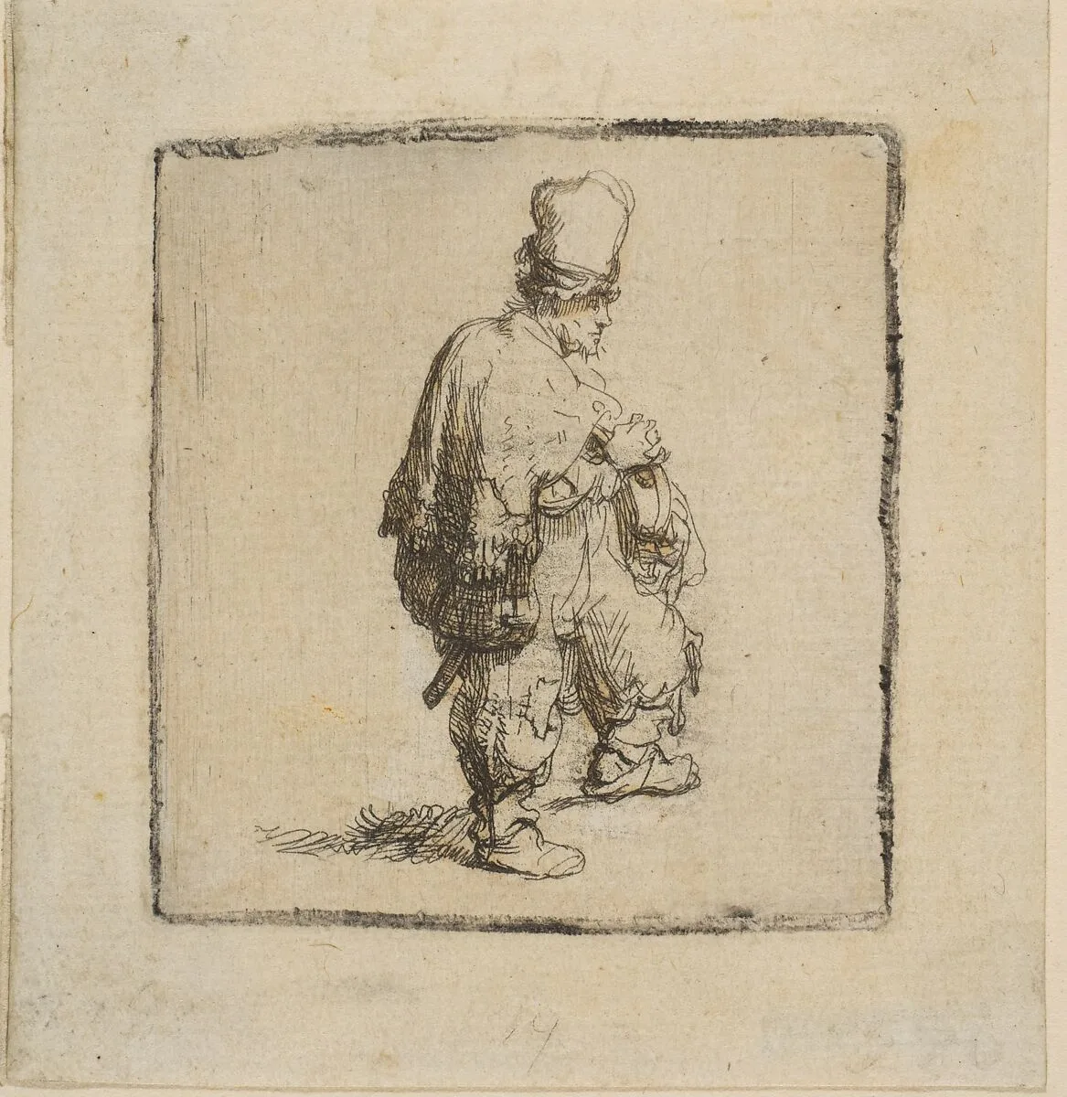 Polander Standing with Arms Folded — Rembrandt (Rembrandt van Rijn)