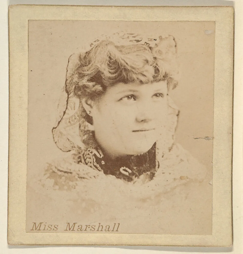Miss Marshall, from the Actresses series (N246), Type 2, issued by Kinney Brothers to promote Sporting Extra Cigarettes — Kinney Brothers Tobacco Company