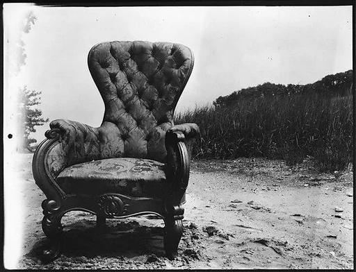 ["Bishop's Chair" on Beach at Old Field, Long Island, New York]