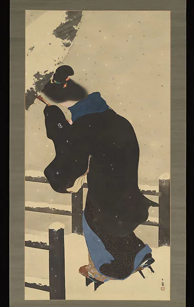 竹内鳴鳳筆 「雪乃日」|A Snowy Day — Takeuchi Meihō 竹内鳴鳳