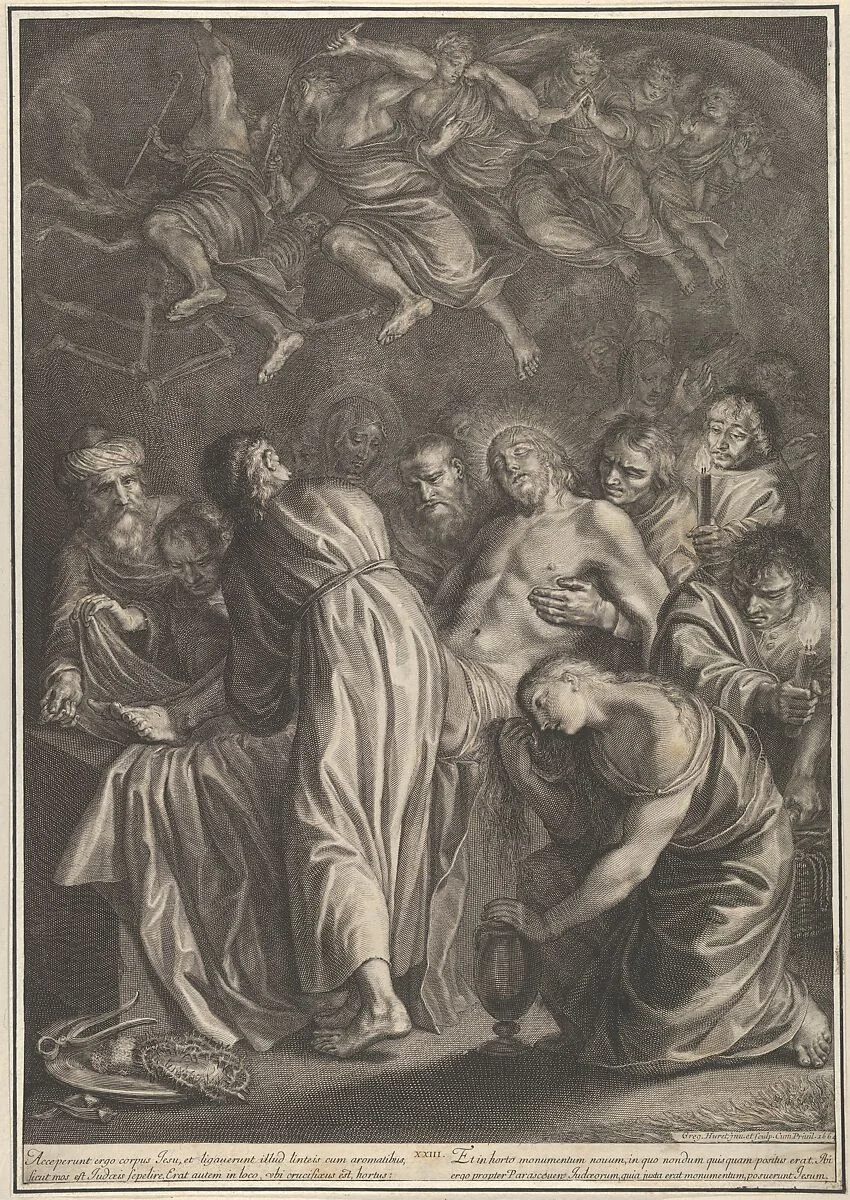 The Entombment, from The Passion of Christ, plate 23 — Grégoire Huret