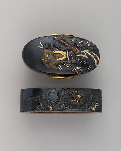 Sword-Hilt Collar and Pommel (Fuchigashira)