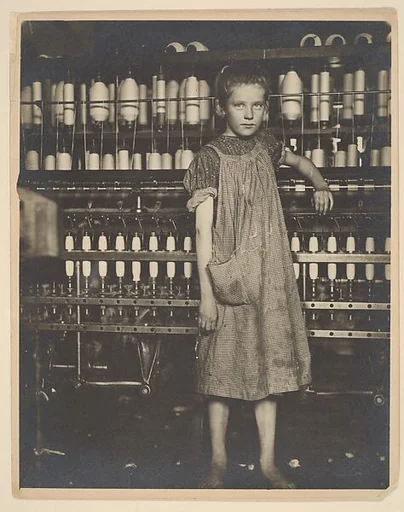 Addie Card, 12 years. Spinner in North Pownal Cotton Mill. Girls in mill say she is ten years. She admitted to me she was twelve; that she started during school vacation and now would "stay". Location: Vermont