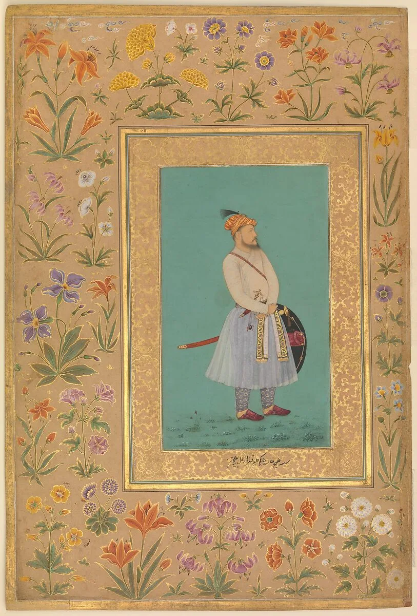 "Portrait of Qilich Khan Turani", Folio from the Shah Jahan Album — La'lchand|Mir 'Ali Haravi