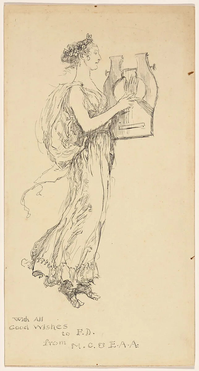 Woman with a Harp — Edwin Austin Abbey