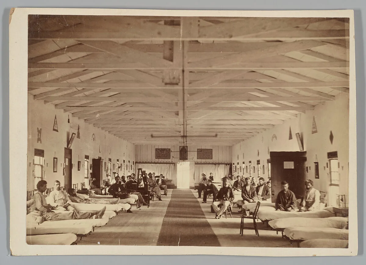 Armory Square Hospital, Interior of Ward K — Alexander Gardner