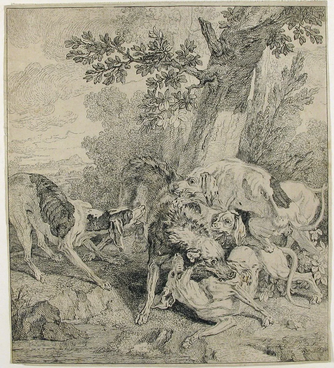 Wolf Hunt — Jean-Baptiste Oudry