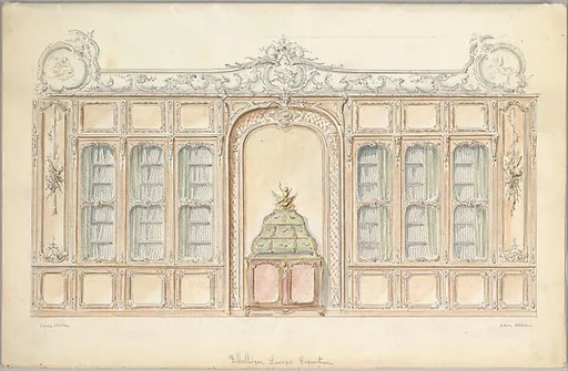 Design for the Wall of a Library in Rococo Style