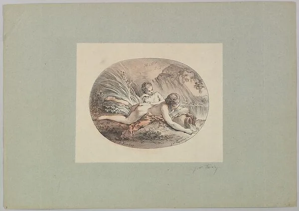 Woman Reclining upon a Jar from which Water is Pouring — George William Thornley|François Boucher