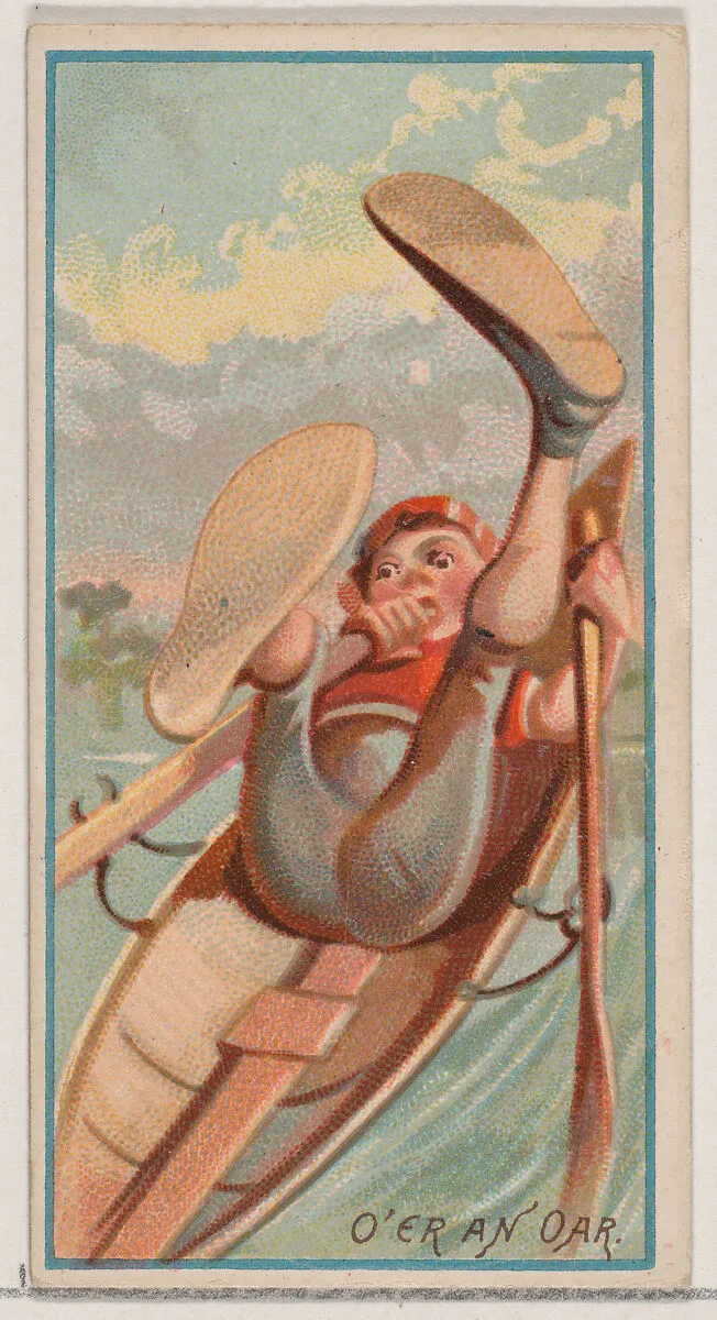 O'er an Oar, from the Jokes series (N87) for Duke brand cigarettes — W. Duke, Sons & Co.|George S. Harris & Sons