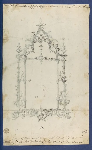Mirror, in Chippendale Drawings, Vol. I