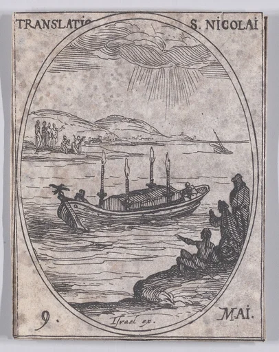 La Translation de S. Nicolas (The Translation of St. Nicholas), May 9th, from "Les Images De Tous Les Saincts et Saintes de L'Année" (Images of All of the Saints and Religious Events of the Year)
