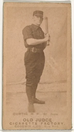 Ervin Duane "Jim" Curtiss, Right Field, St. Joseph Clay Eaters, from the Old Judge series (N172) for Old Judge Cigarettes