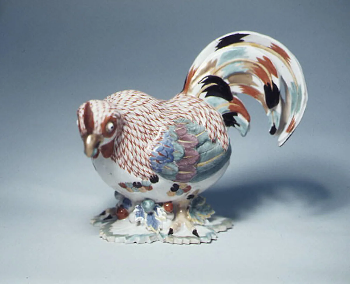 Chinese rooster (one of a pair) — Meissen Manufactory