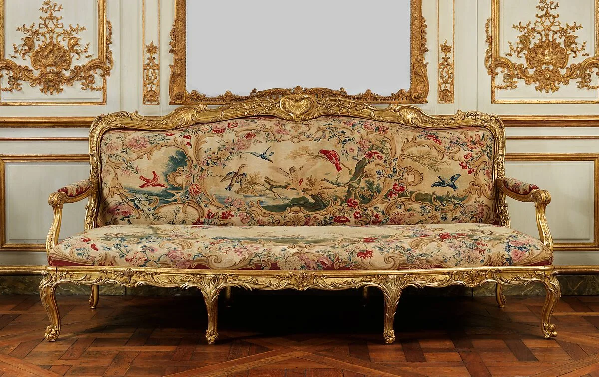 Four upholstery panels for a settee — Beauvais|Jean-Baptiste Oudry|André Charlemagne Charron|Jean-Baptiste Oudry