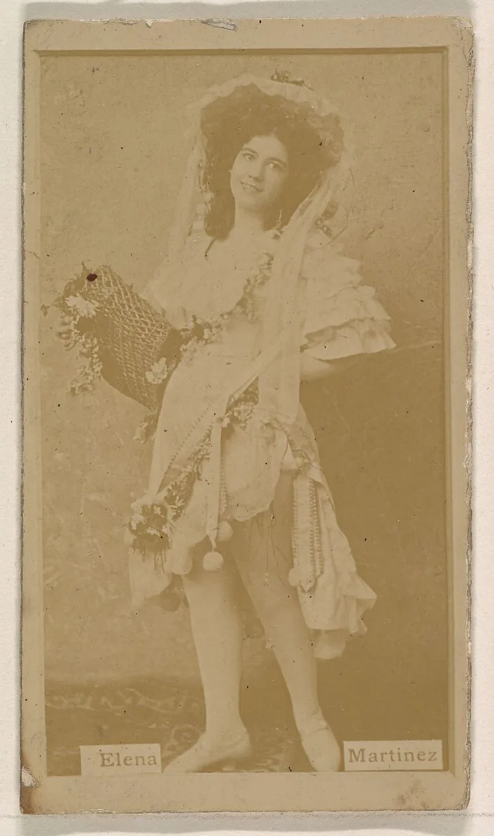 Elena Martinez, from the Actresses series (N245) issued by Kinney Brothers to promote Sweet Caporal Cigarettes — Kinney Brothers Tobacco Company