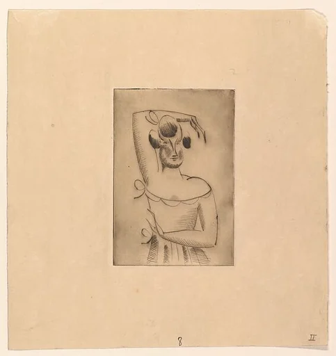 Female Figure (Bust of Woman with Raised Arm)