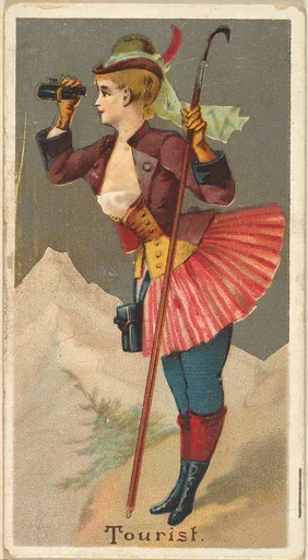 Tourist, from the Occupations for Women series (N166) for Old Judge and Dogs Head Cigarettes