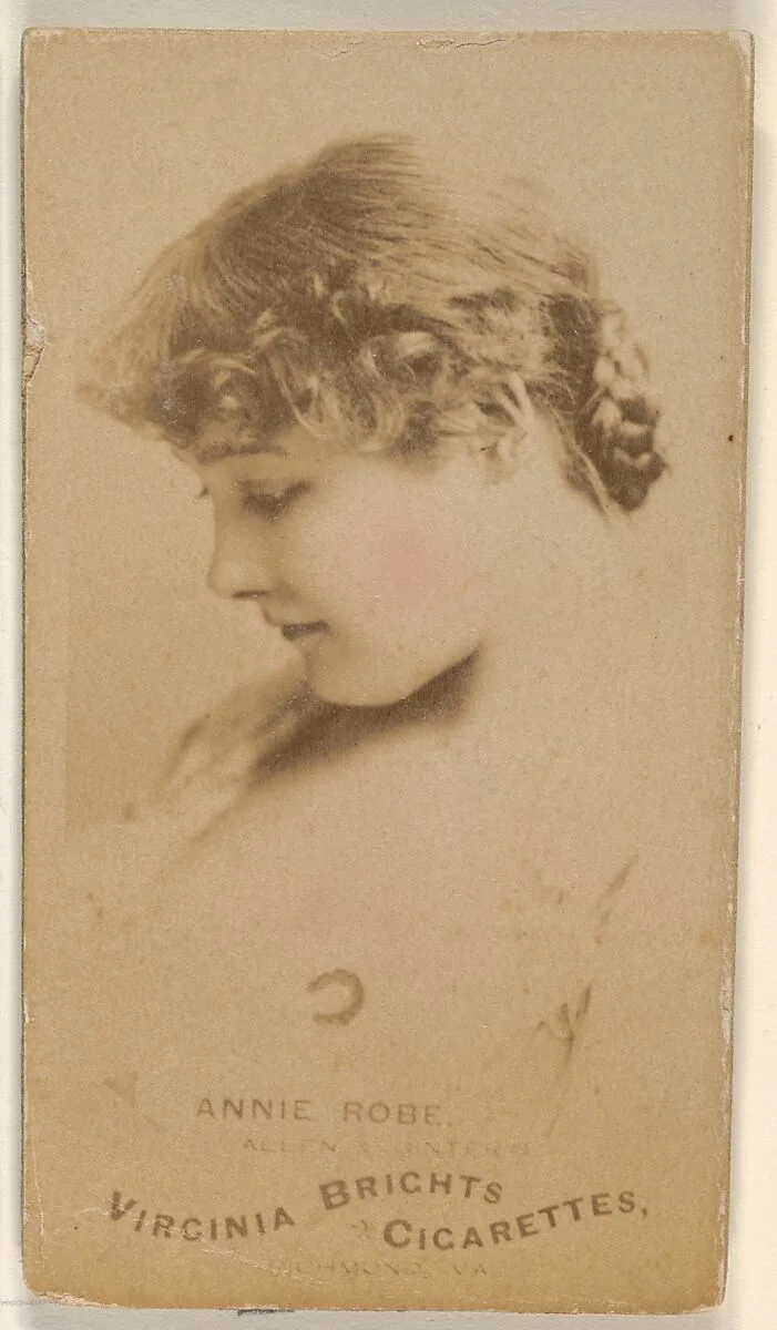 Annie Robe, from the Actors and Actresses series (N45, Type 1) for Virginia Brights Cigarettes — Allen & Ginter