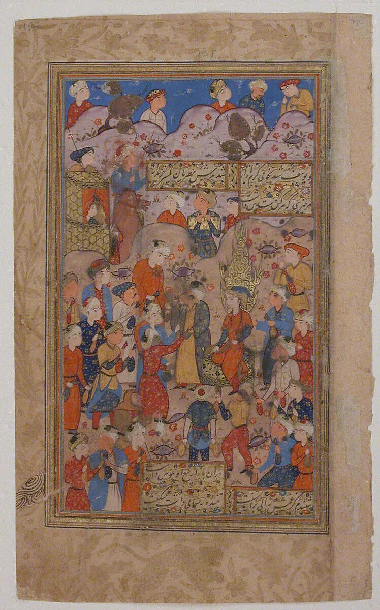 "Zusuf is Purchased in Egypt by Zulaikha", Folio from a Yusuf and Zulaikha of Jami — Maulana Nur al-Din `Abd al-Rahman Jami