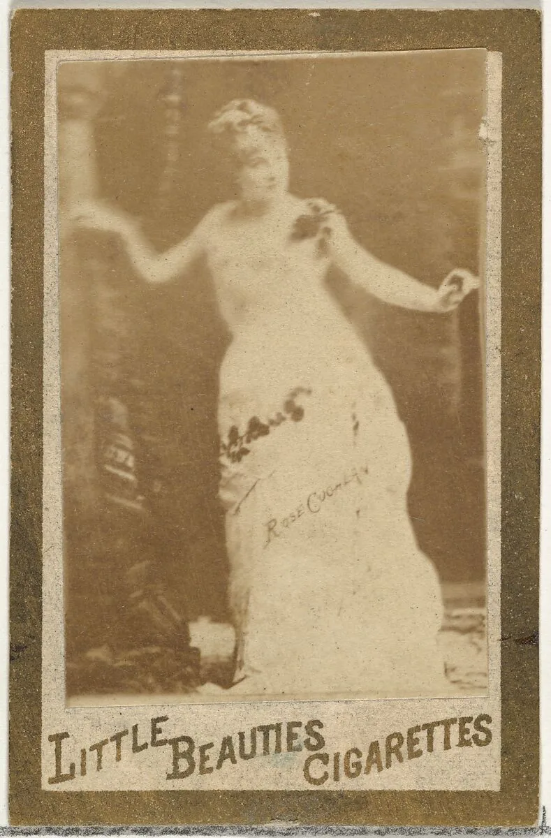 From the Actresses and Celebrities series (N60, Type 1) promoting Little Beauties Cigarettes for Allen & Ginter brand tobacco products — Allen & Ginter