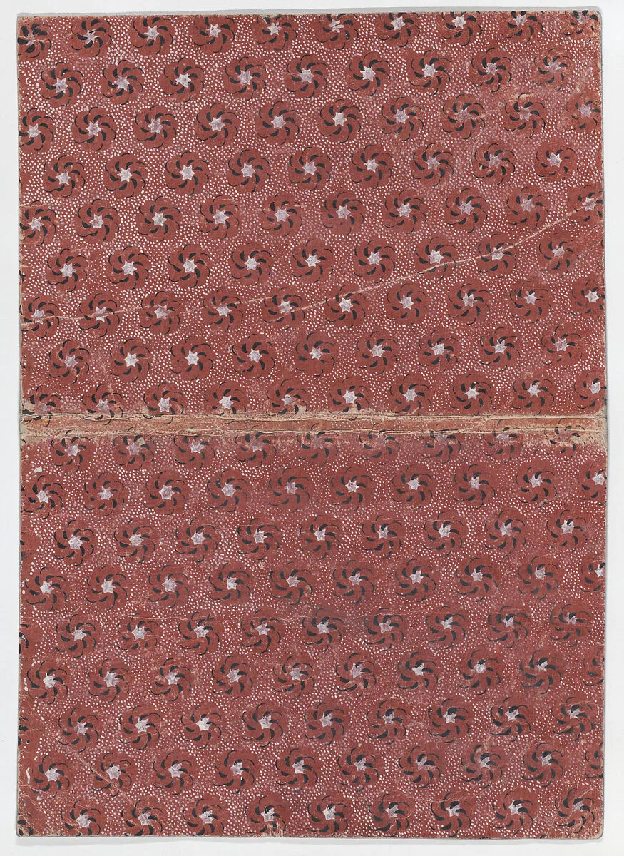 Book cover with floral and dot pattern — Anonymous