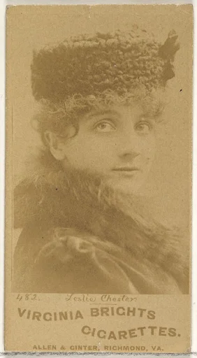 Card 482, Leslie Chester, from the Actors and Actresses series (N45, Type 1) for Virginia Brights Cigarettes
