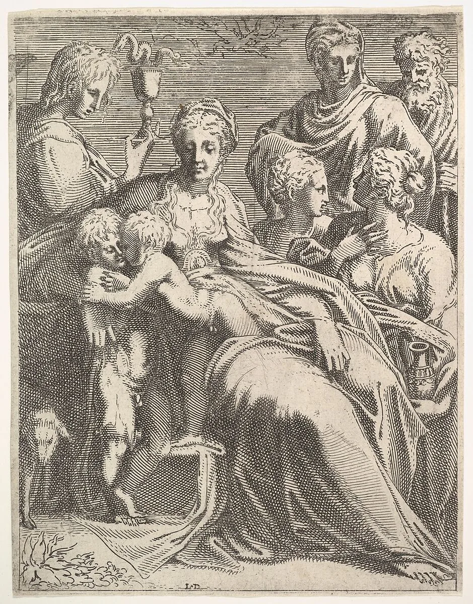 Virgin and Child with Saints — Léon Davent|Parmigianino (Girolamo Francesco Maria Mazzola)