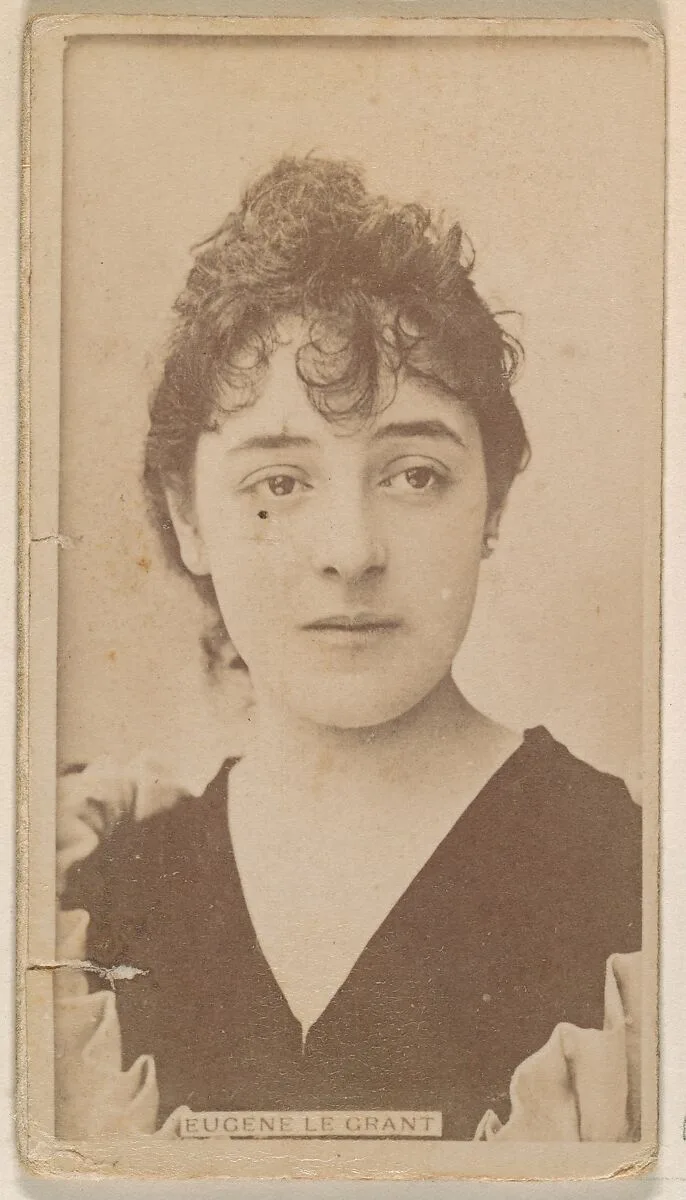Eugene le Grant, from the Actresses series (N245) issued by Kinney Brothers to promote Sweet Caporal Cigarettes — Kinney Brothers Tobacco Company