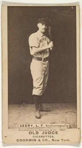 Seery, Left Field, Indianapolis, from the Old Judge series (N172) for Old Judge Cigarettes