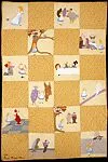Crib Quilt, Alice in Wonderland patterned — Marion Whiteside Newton