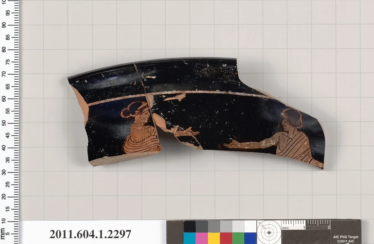 Terracotta fragment of a kylix (drinking cup) — Unknown