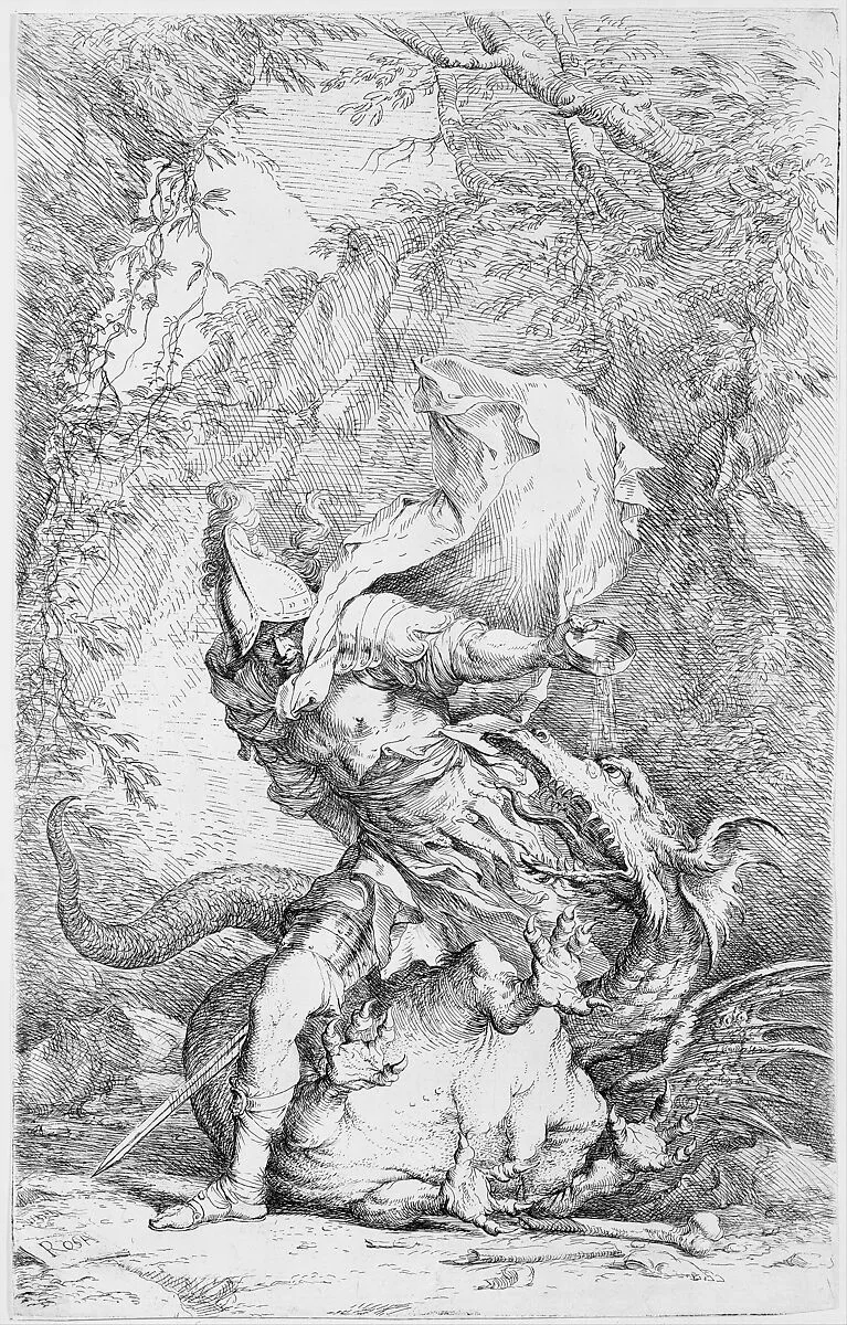 Jason and the Dragon — Salvator Rosa