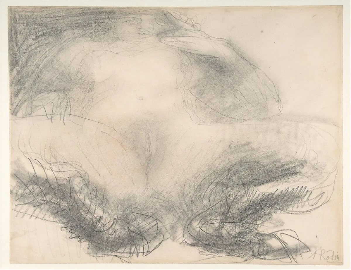 Study of a nude female figure (Satyress) — Auguste Rodin