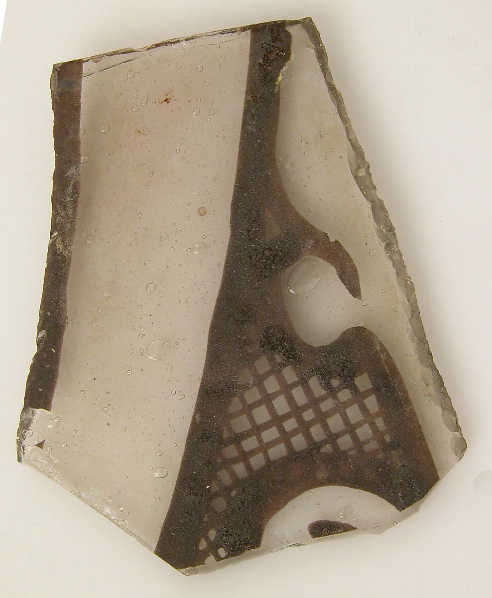 Grisaille Fragment with Plant Motif — Unknown