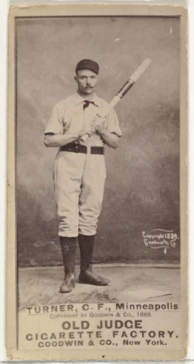 Thomas Turner, Center Field, Minneapolis, from the Old Judge series (N172) for Old Judge Cigarettes