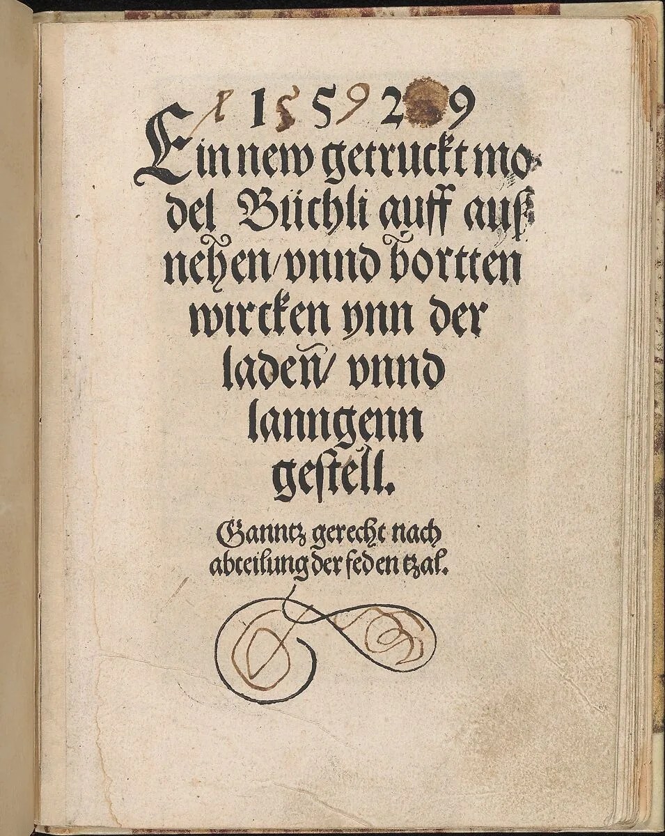 Ein new getruckt model Büchli...Title page — Johann Schönsperger the Younger