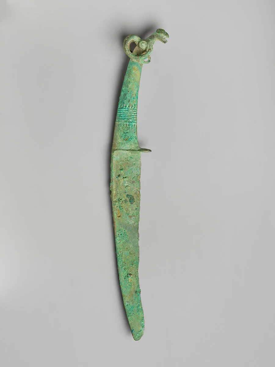 商青銅羊首刀|Knife with Ram's Head — Unknown