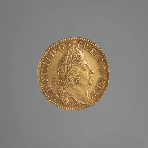 Double Louis d’or of Louis XIV of France (b.1638; r. 1643–1715)